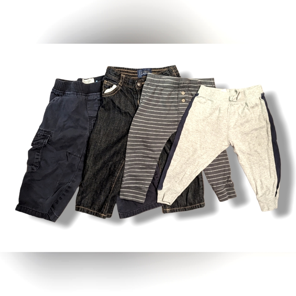 BUNDLE - 4 pairs of pants size 18 months, jeans, joggers